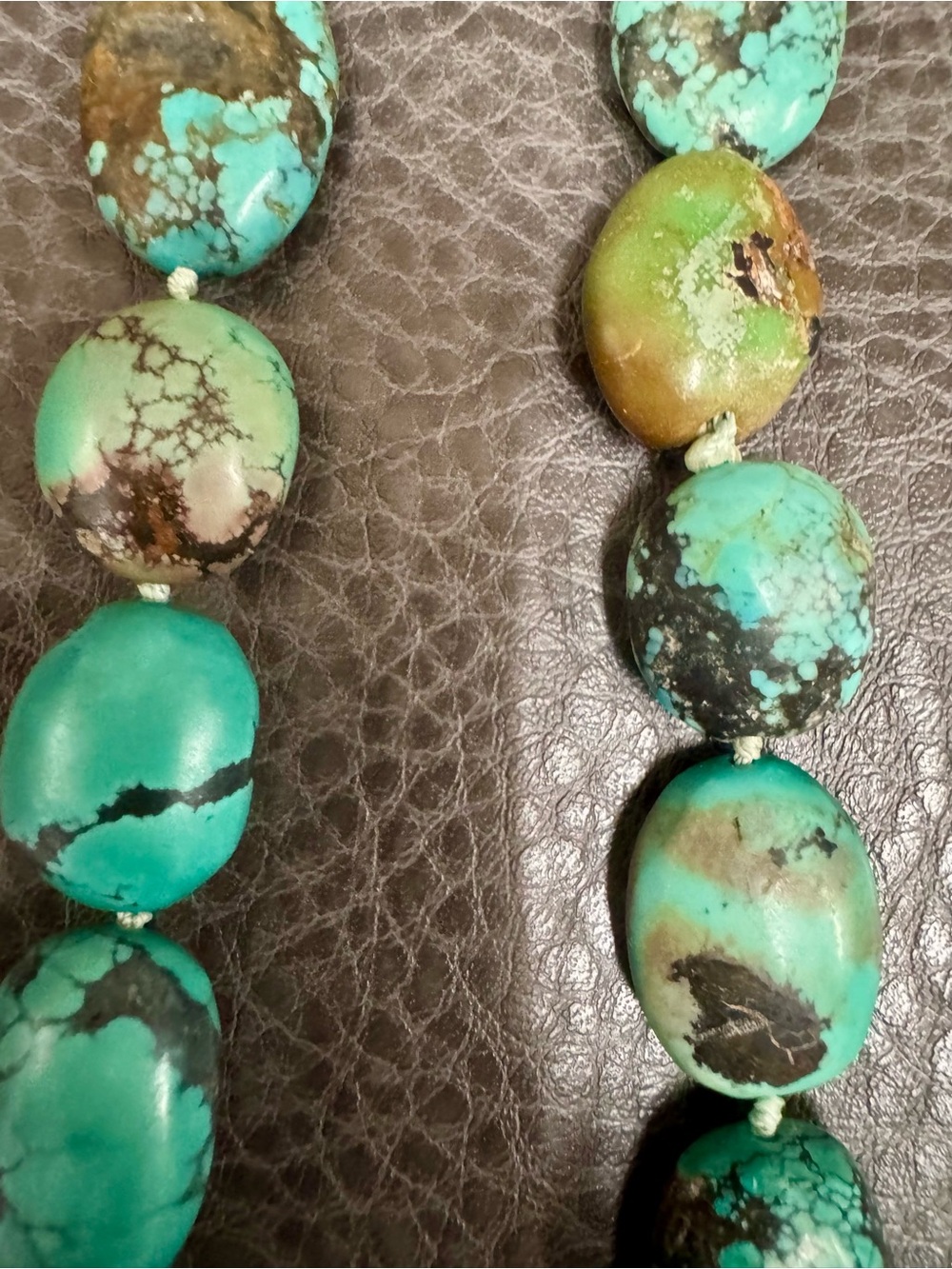 Turquoise Bead Necklace - Vibrant Blue-Green Statement - Picture 7 of 9